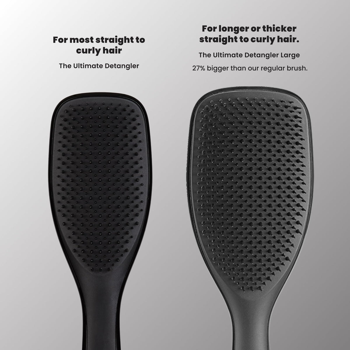 TANGLE TEEZER stored on a bathroom shelf illustrating compact, travel-friendly shape