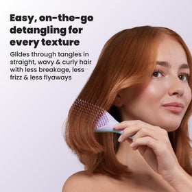 TANGLE TEEZER child using brush independently with soft teeth comfort