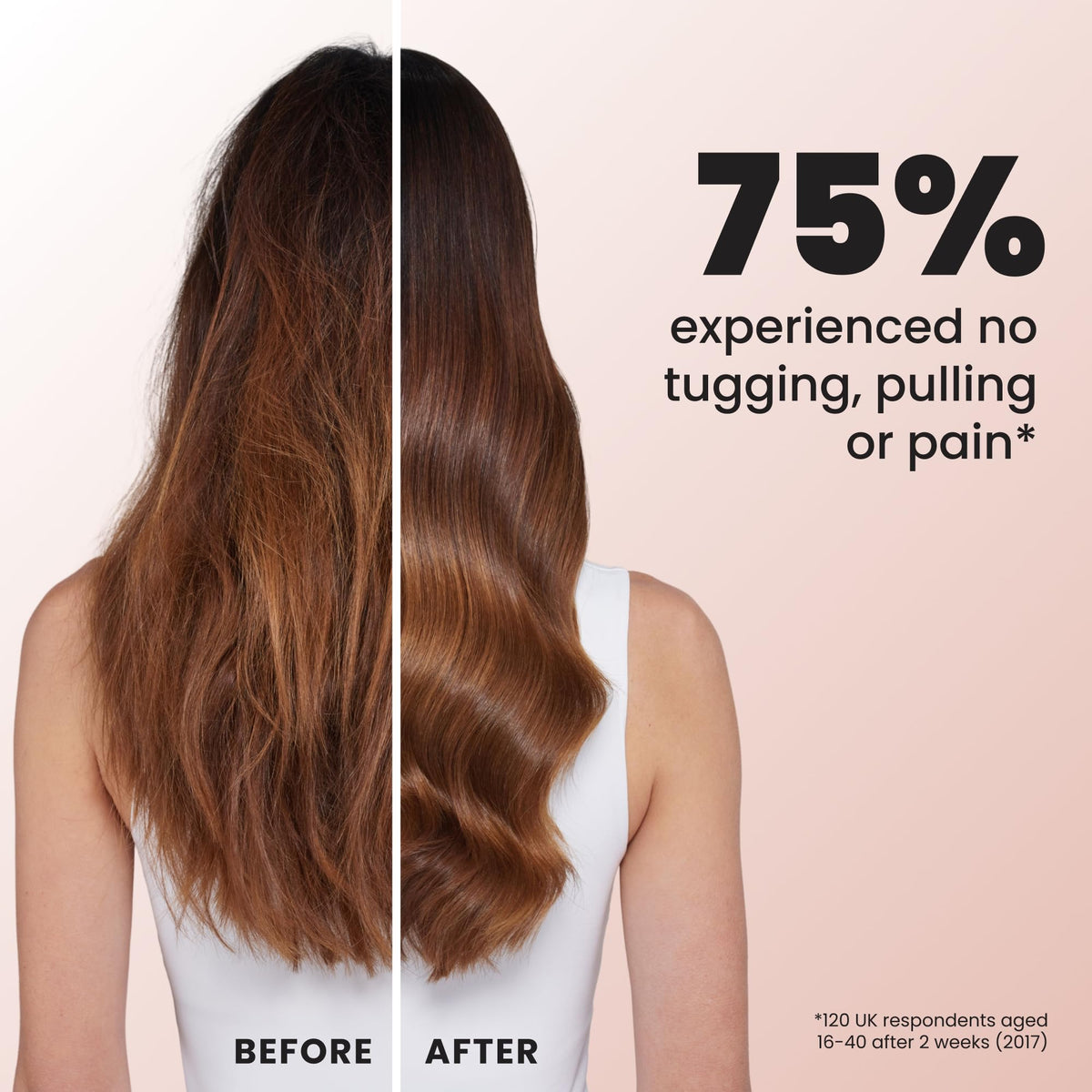 TANGLE TEEZER distributing conditioner evenly through hair for softer results