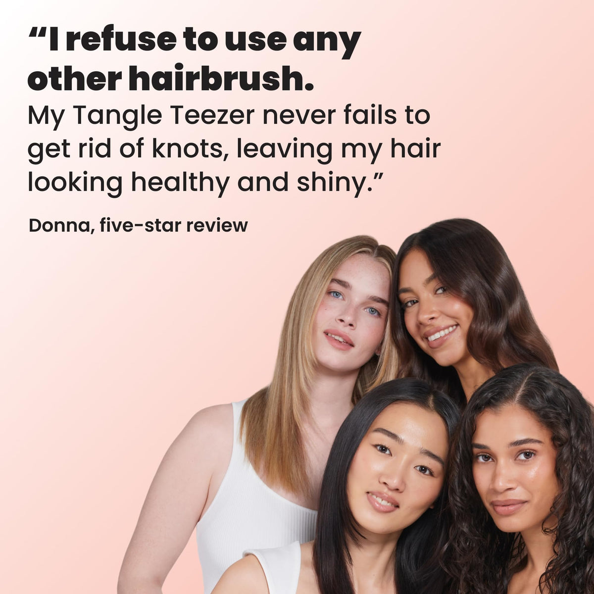 TANGLE TEEZER placed in bathroom caddy for everyday grooming accessibility