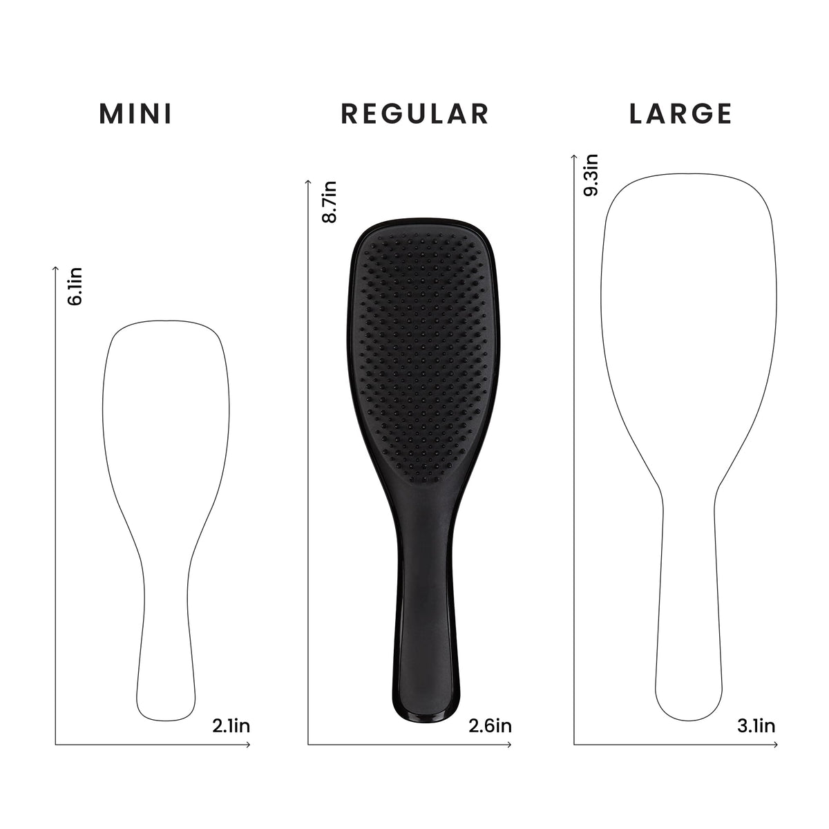 TANGLE TEEZER used on styled curls in a bathroom setting to enhance curl definition