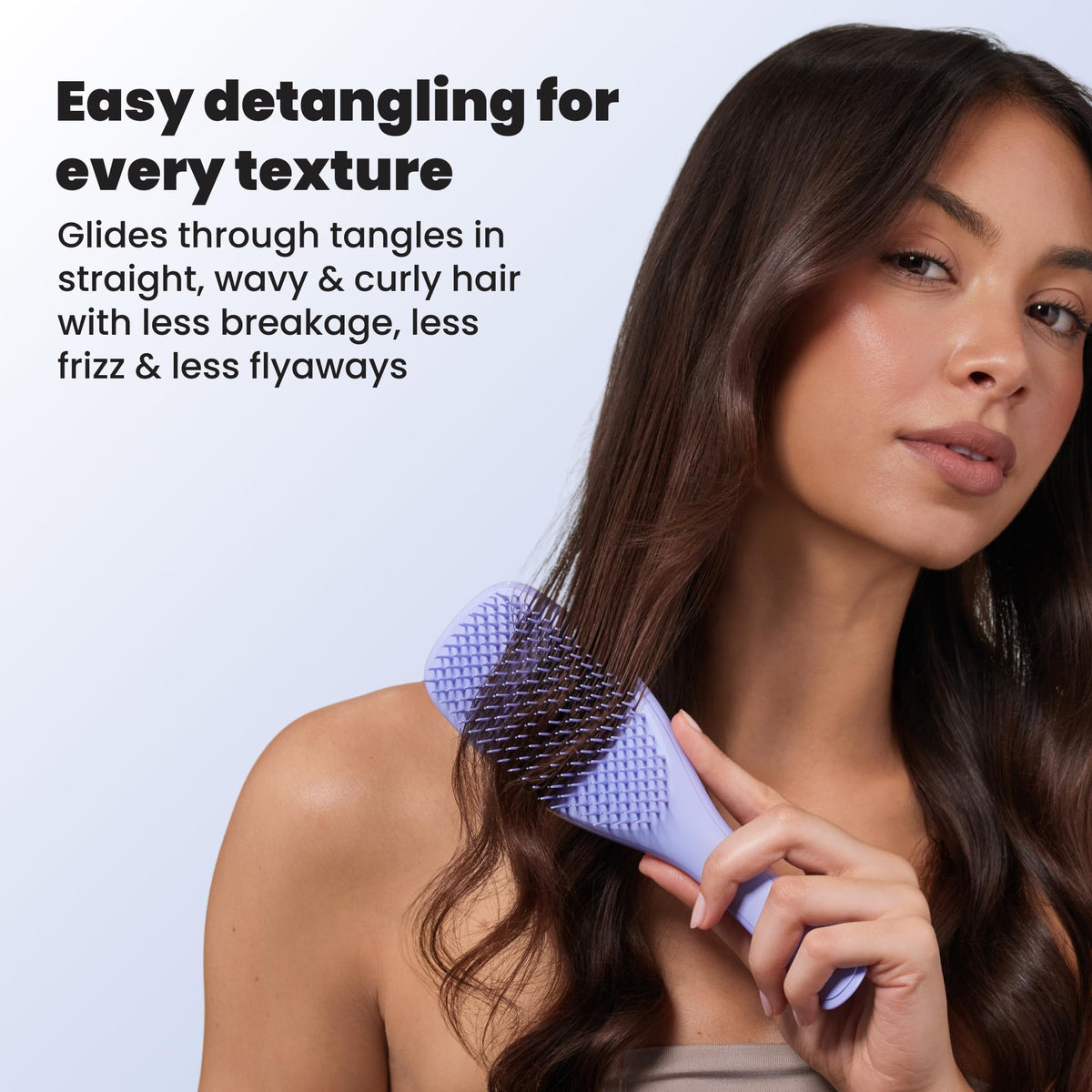 TANGLE TEEZER sweet lavender shade showing soft color for stylish bathroom display