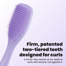 TANGLE TEEZER closeup of two-tiered teeth showing detangling precision and reduced tugging