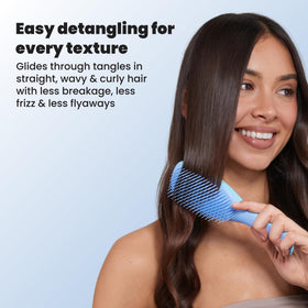 TANGLE TEEZER detail of tooth texture illustrating flexible, scalp-friendly action