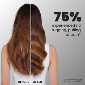 TANGLE TEEZER spreading conditioner through hair for even treatment