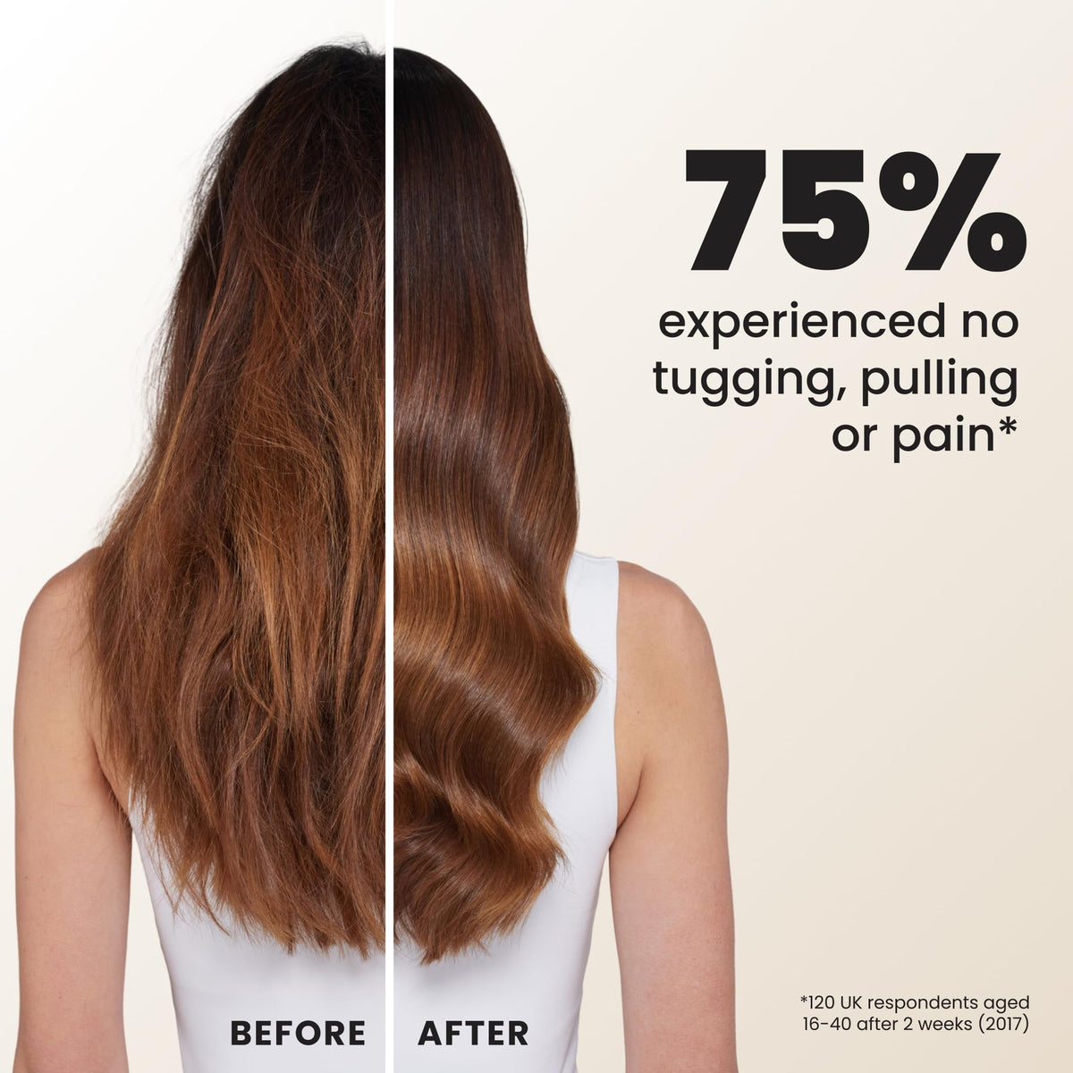 TANGLE TEEZER vanilla colour and surface texture highlighting stylish finish