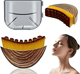 TANKITIAL front view of contour brush showing shape and brown finish for sculpting