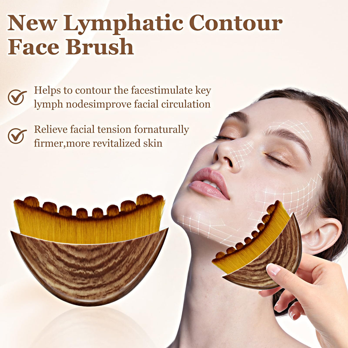 TANKITIAL brush gliding over serum to boost absorption and even application