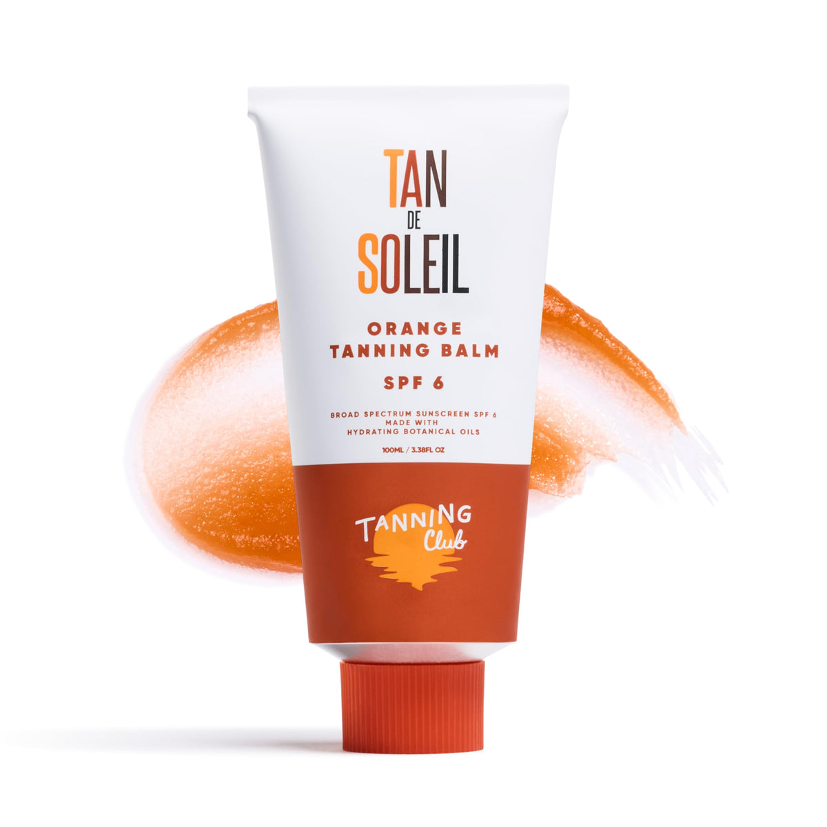 Tanning Club front bottle showing label and 100ml size benefit