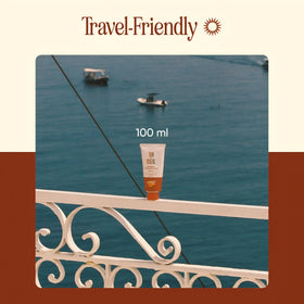 Tanning Club orange gel swirl emphasizing botanical blend and hydration