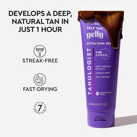 Before and after arm with Tanologist showing deep natural tan