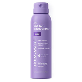 Tanologist bottle front view showing label and dark shade benefit