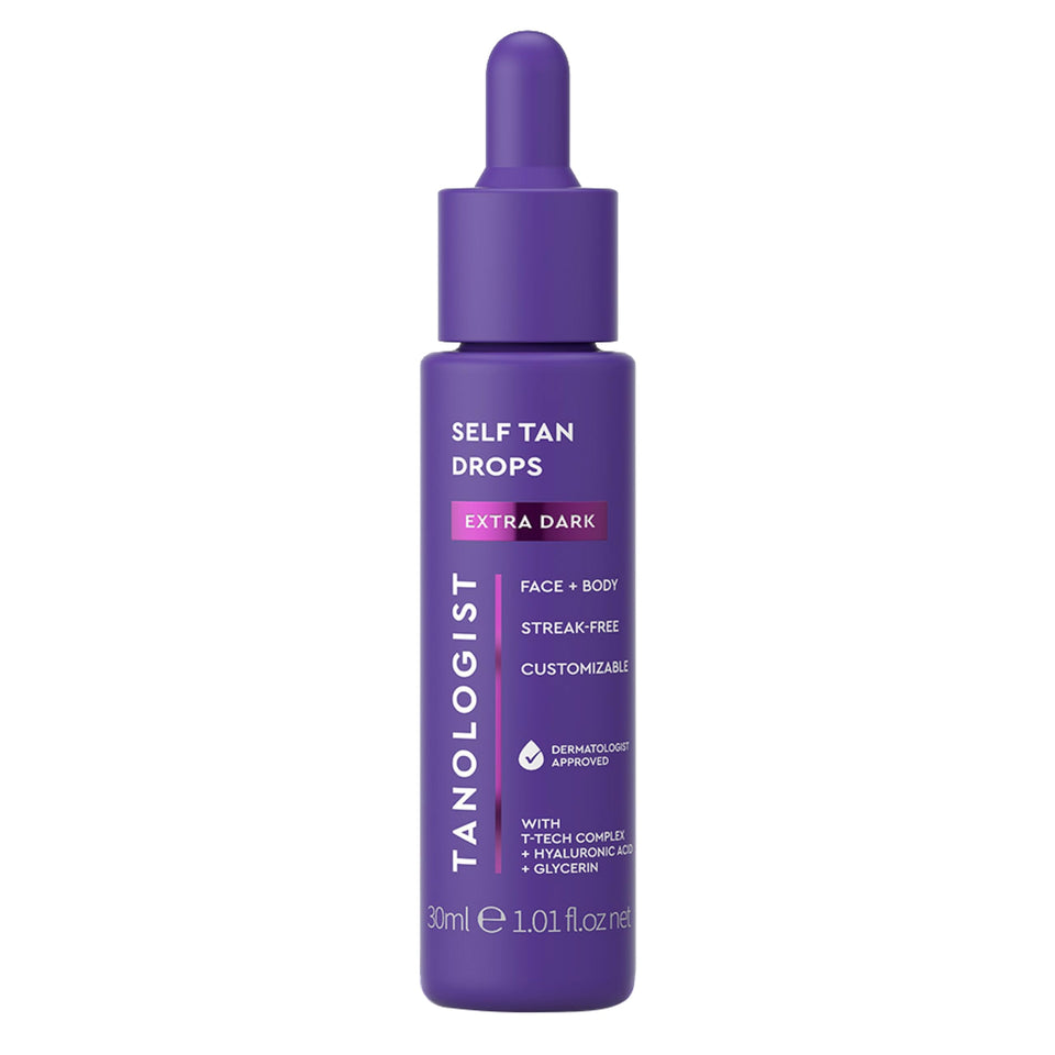 Tanologist Extra Dark front packaging showing bottle and label for clear identification and trust