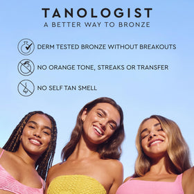 Tanologist drops mixed with moisturizer illustrating simple integration into daily skincare routine