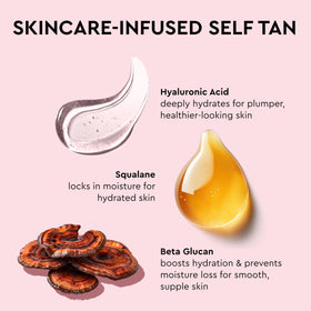 Tanologist ingredient label with vitamin C and niacinamide benefits visible