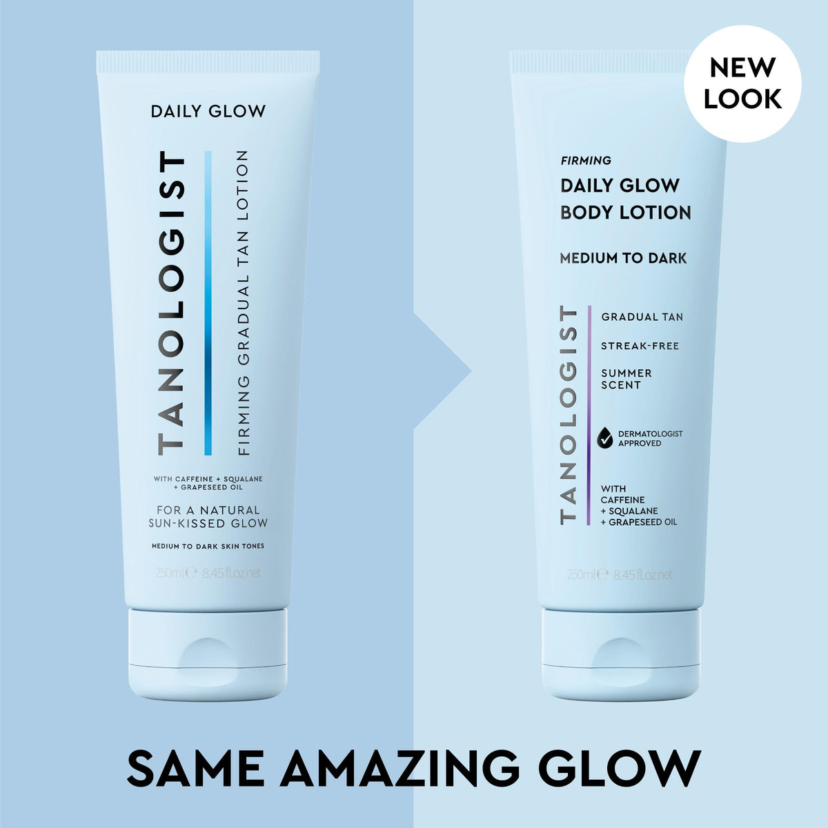 Tanologist pump and bottle close-up highlighting easy dispensing and fast absorption