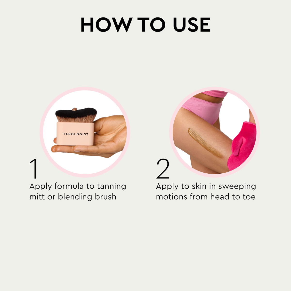 Tanologist tube in hand showing scale for travel-friendly 170 ml benefit