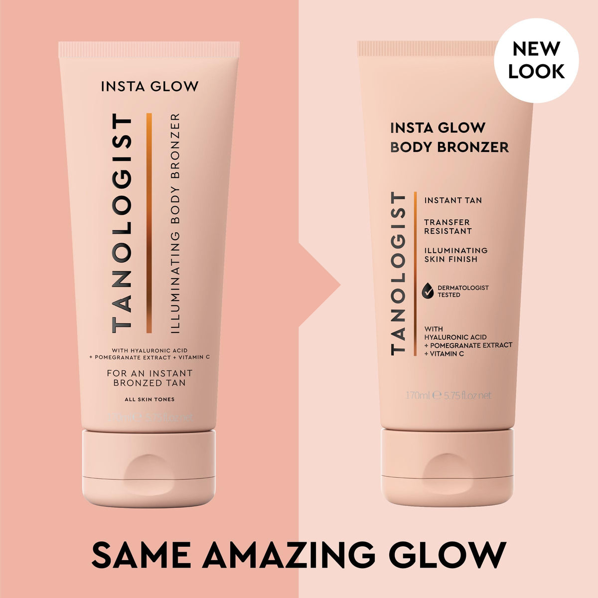 Tanologist open tube with visible lotion texture offering quick-dry application benefit