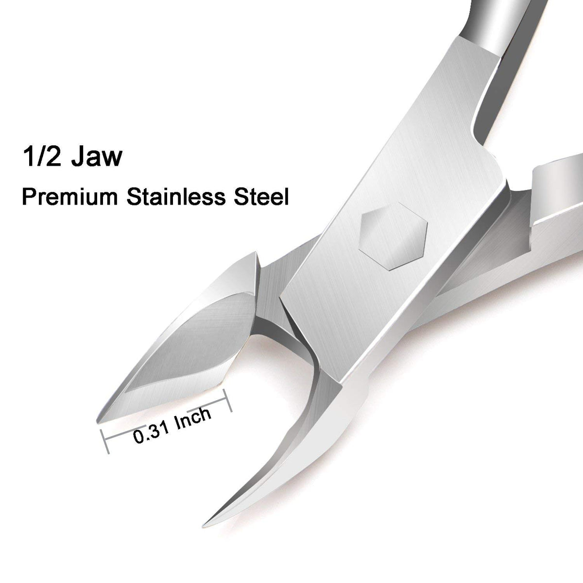 TANPIUS close-up of nipper jaw detail illustrating sharp cutting edge for precise trims