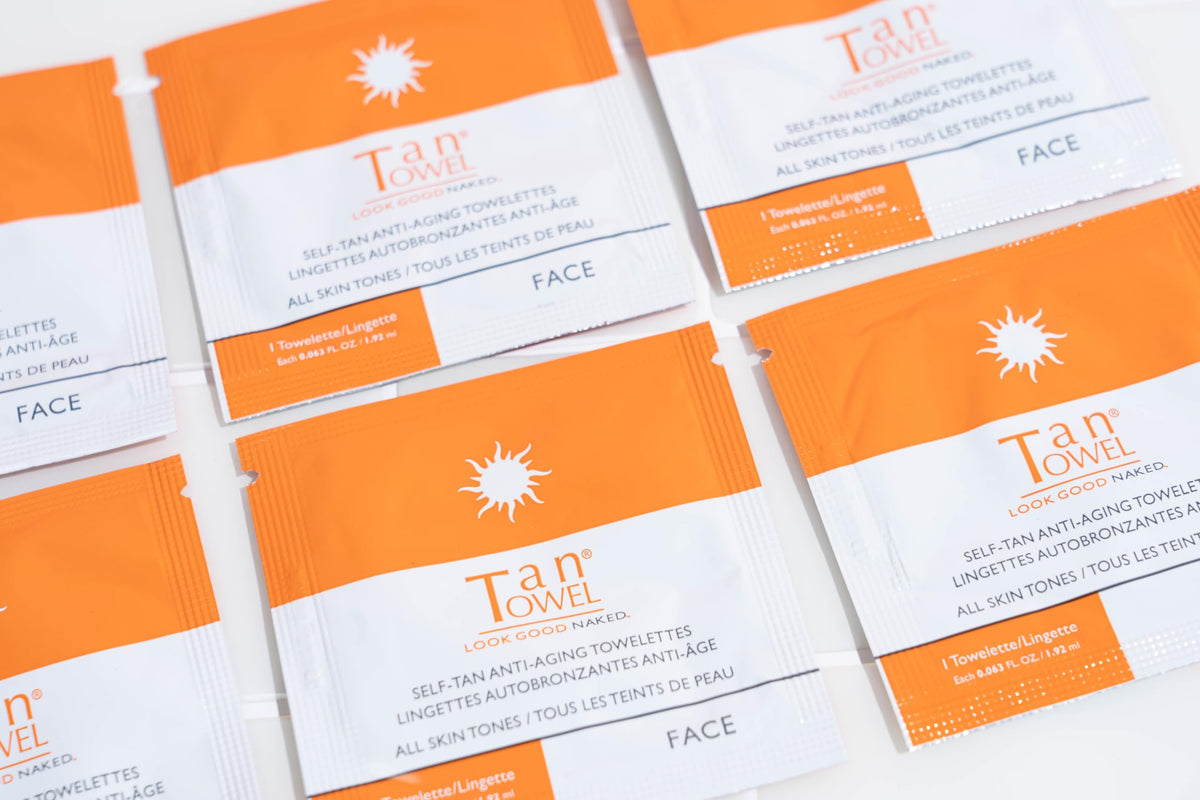 TanTowel close-up of wipe texture showing gentle hydrating formula