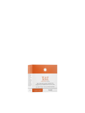 TanTowel front pouch showing product name and pack benefit