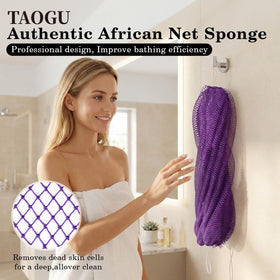 TAOGU net sponge creating rich foam in shower for efficient cleansing benefit