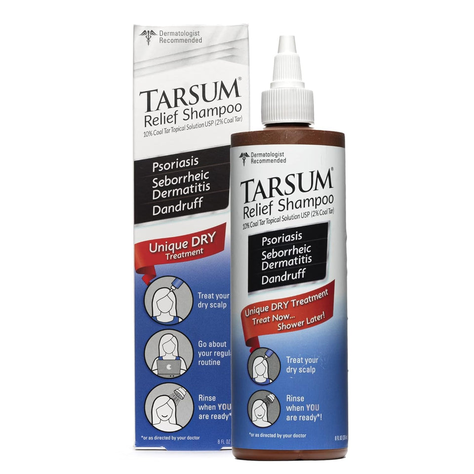 Tarsum front bottle view showing product and clear labeling benefits