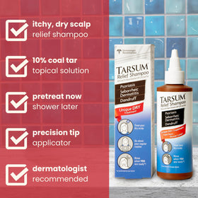 Tarsum gel texture closeup highlighting coal tar formula benefits