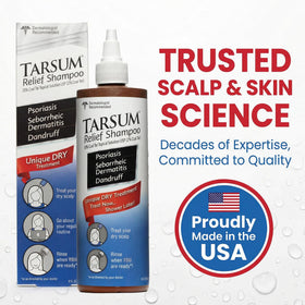 Tarsum label closeup focusing on 10% LCD coal tar for exfoliation