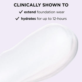 tarte close-up of serum texture on fingertip, demonstrates lightweight hydrating consistency