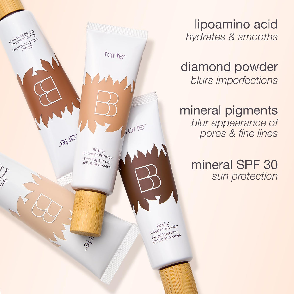 tarte close-up on skin showing soft matte finish that blurs pores