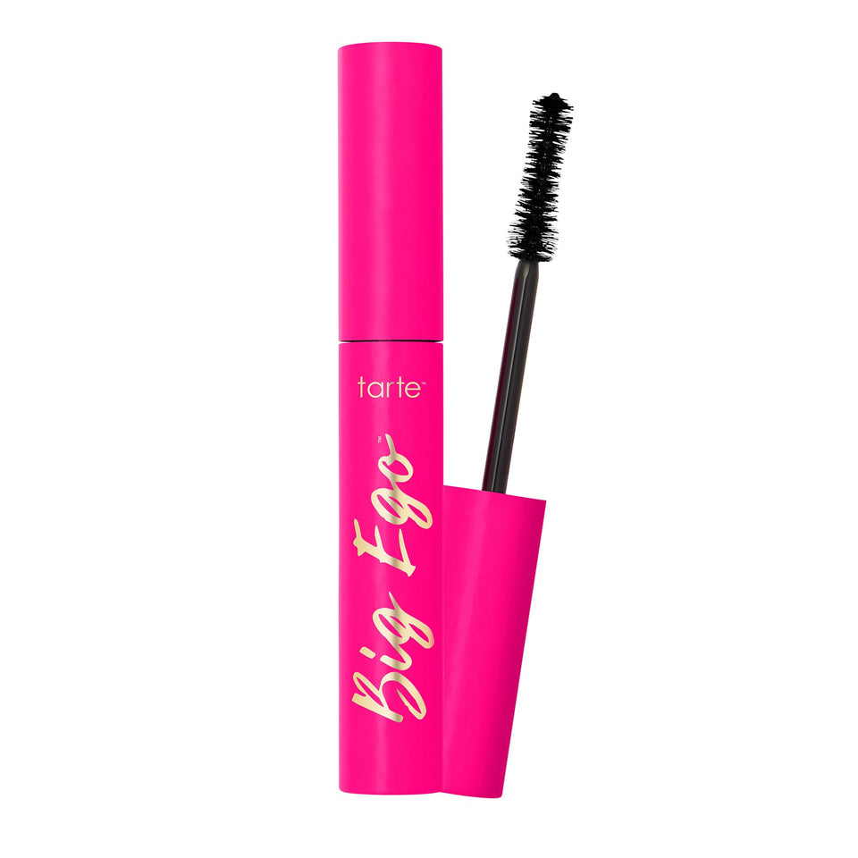 tarte front packaging of big ego mascara showing sleek tube and logo for shelf-ready impact