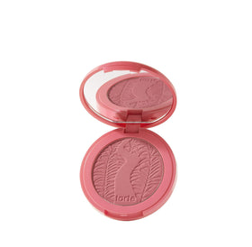 tarte compact front view showing Blushing Bride shade and compact design for easy travel