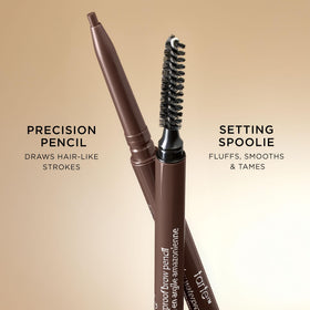 tarte pencil on vanity with other cosmetics for quick everyday routine