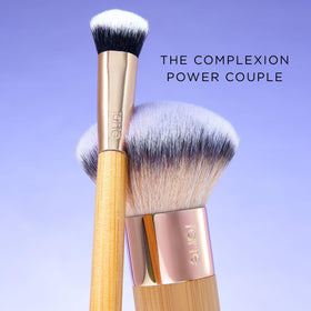 tarte bamboo handle and rose-gold ferrule detail showing balanced, sustainable grip