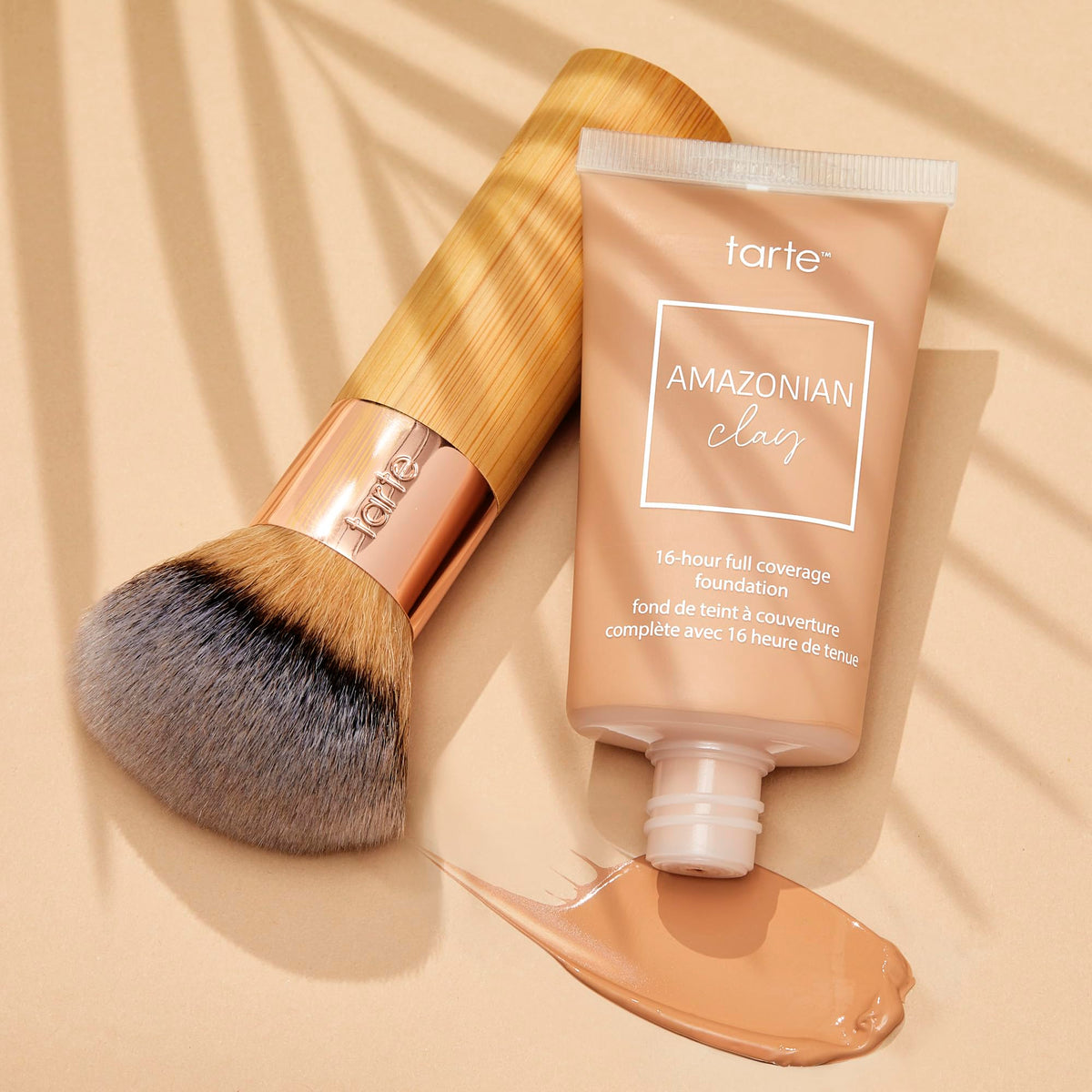 tarte lifestyle vanity shot of brush ready for use offering a polished routine aesthetic
