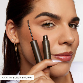 tarte before and after brows showing fuller natural-looking benefit