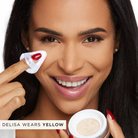 tarte creaseless held in hand to show size and convenient travel benefit
