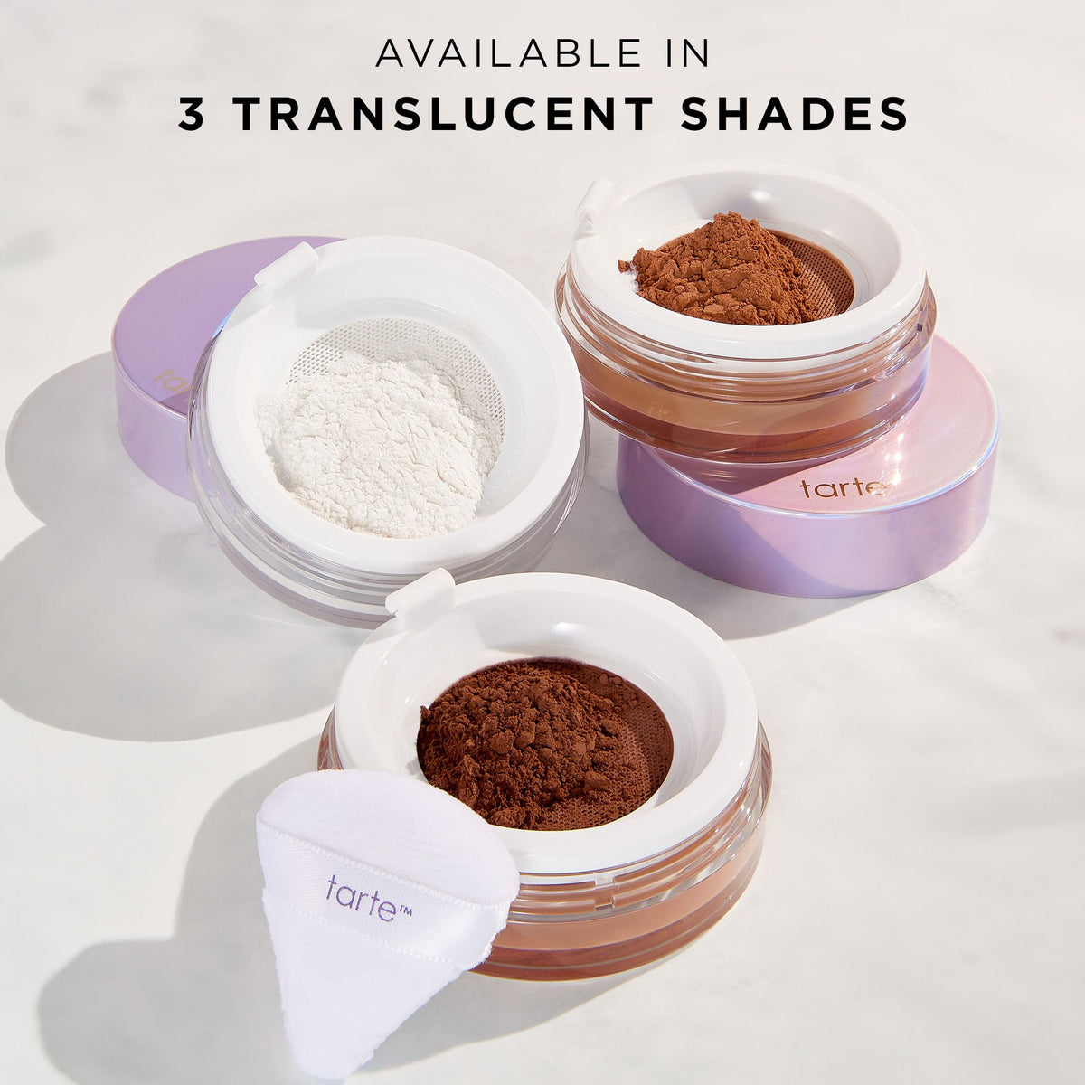 tarte creaseless ingredient label with Amazonian clay for longer wear