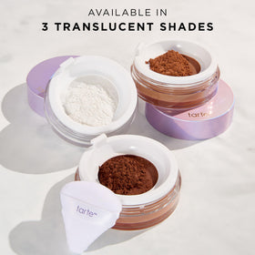 tarte creaseless ingredient label with Amazonian clay for longer wear