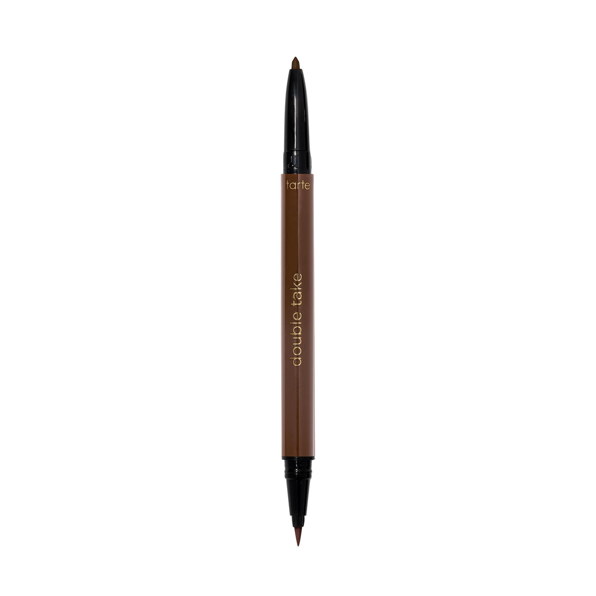 tarte front packaging showing dual-ended eyeliner, conveys compact convenience