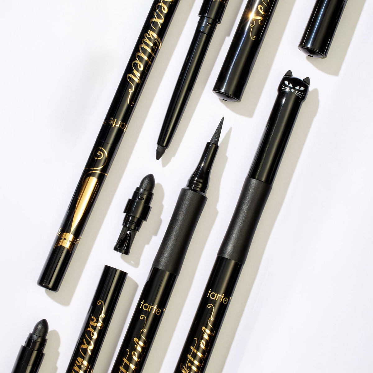 tarte evening lifestyle look on model demonstrating dramatic waterproof look benefit