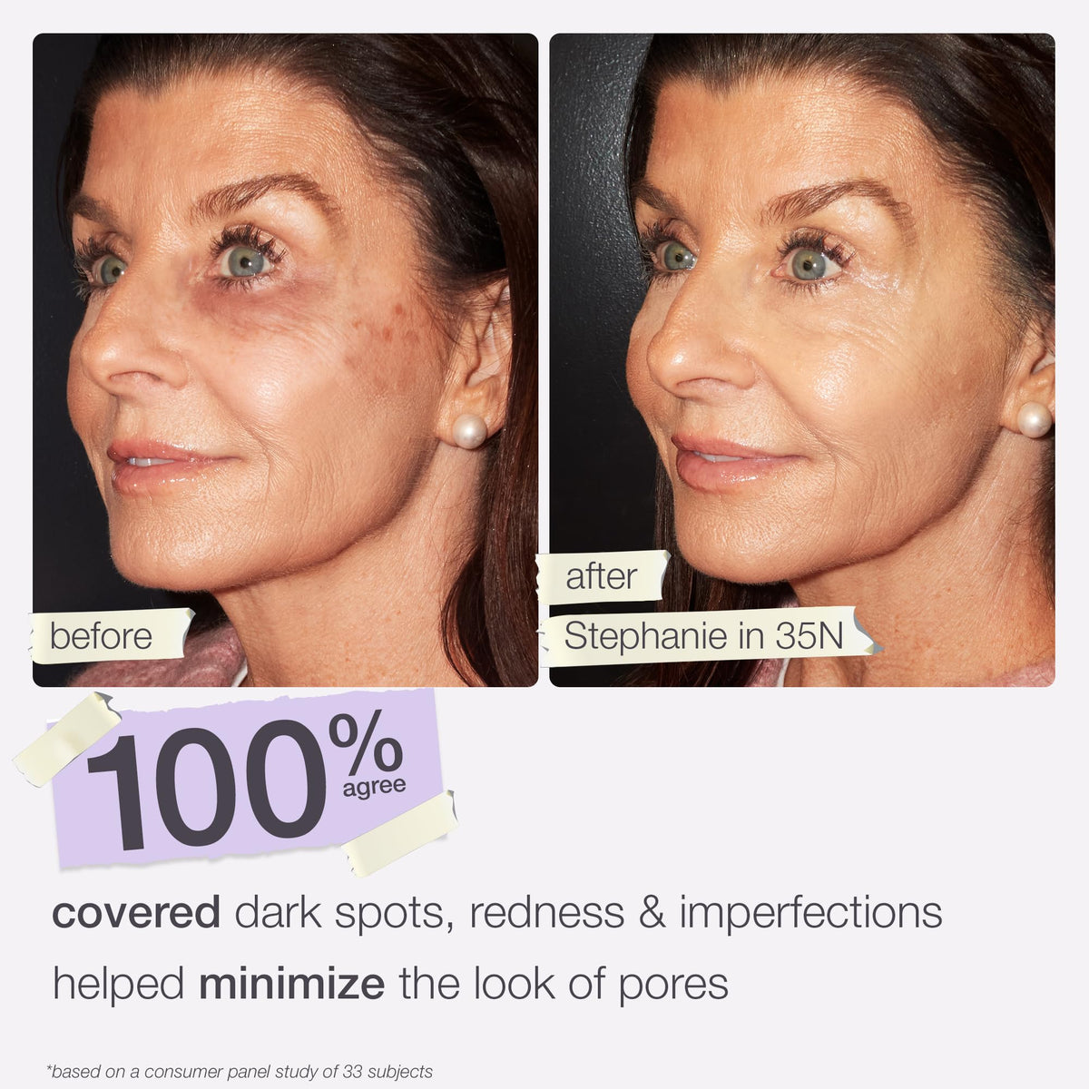 tarte foundation swatches on arm showing shade 12N coverage and blendability
