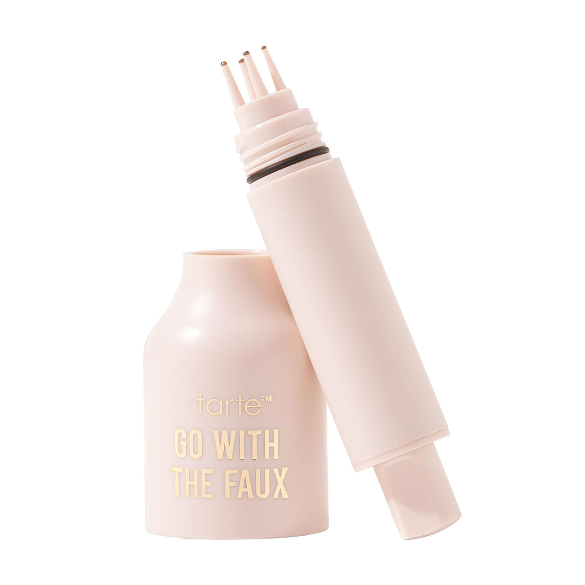 tarte freckle stamp front view showing compact pen and label for easy travel