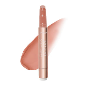 tarte front packaging showcasing full-size lip plump and glossy finish benefit