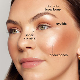 tarte open palette top view displaying four shades for cheeks and eyes versatility