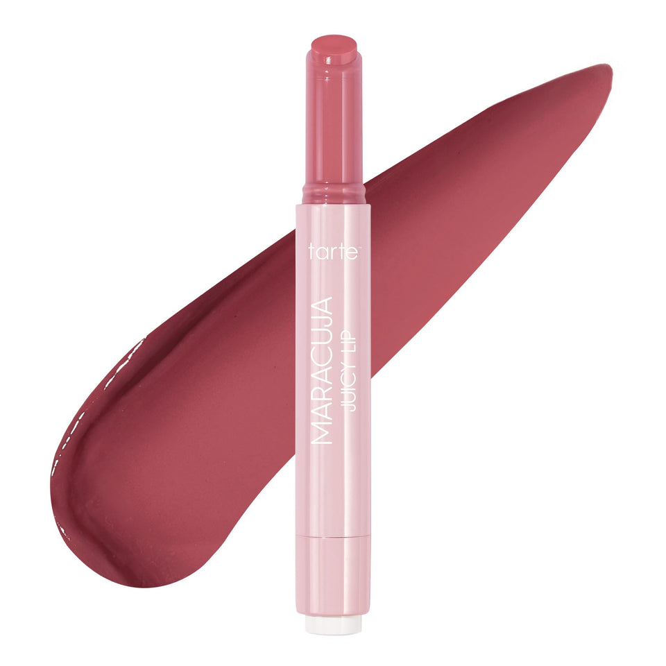 tarte front packaging showing Hibiscus shade and glossy finish benefit