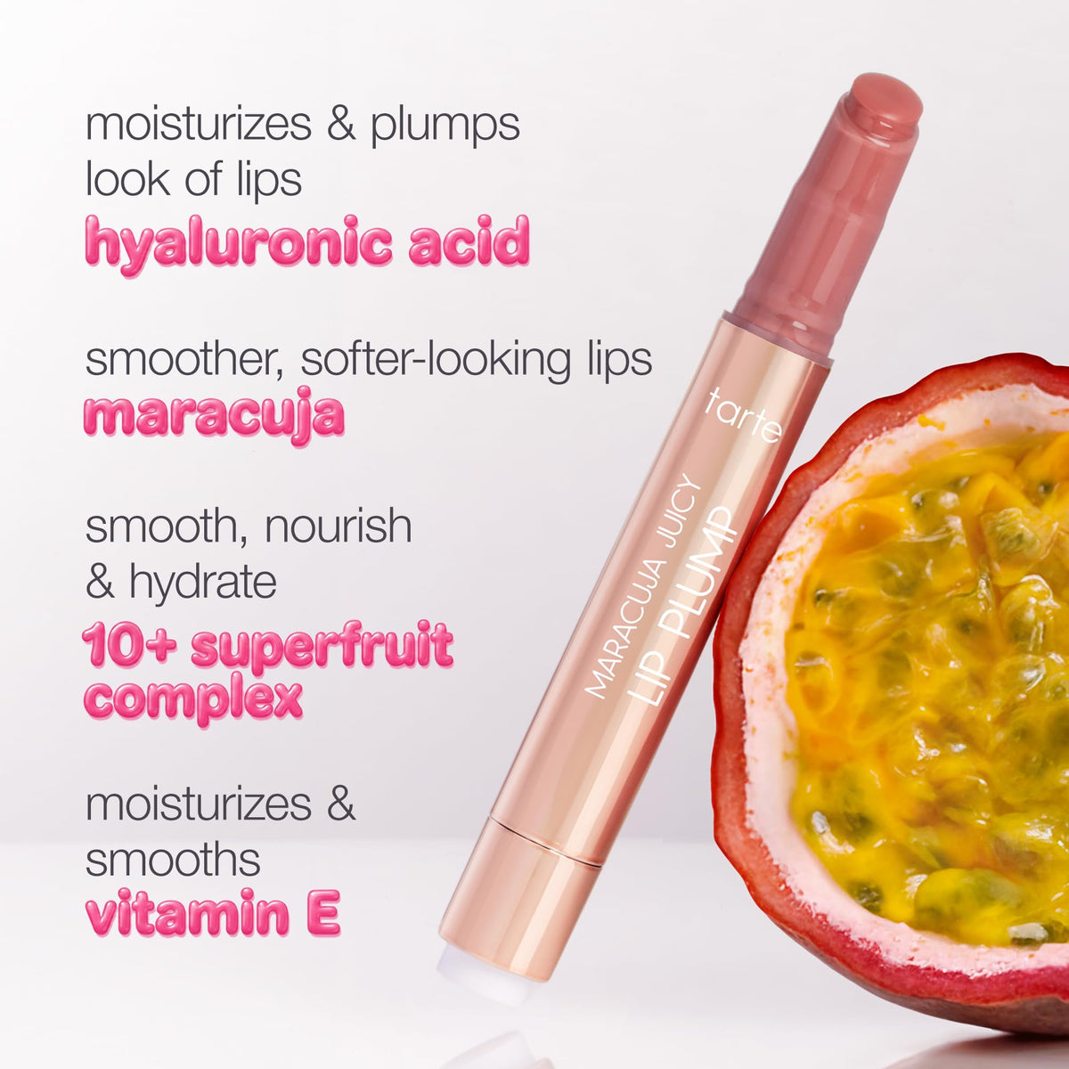 tarte maracuja fruit highlighting sustainably harvested ingredient benefit