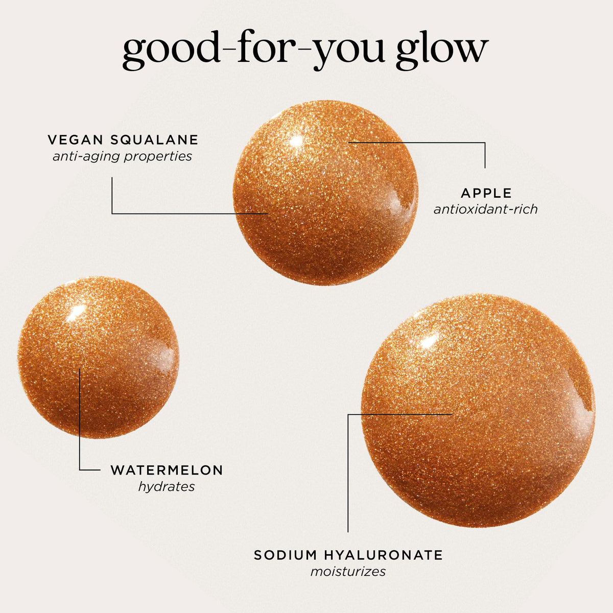 tarte bronzing drops blended on décolletage for even body glow and smooth finish benefit