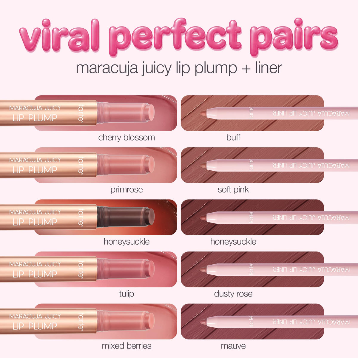 tarte lip liner with maracuja fruit highlighting sustainable ingredient benefit